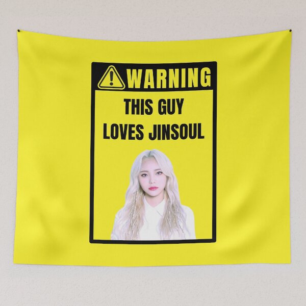 Item preview, loona warning sign: jinsoul (male) designed and sold by loonaluvdesigns.