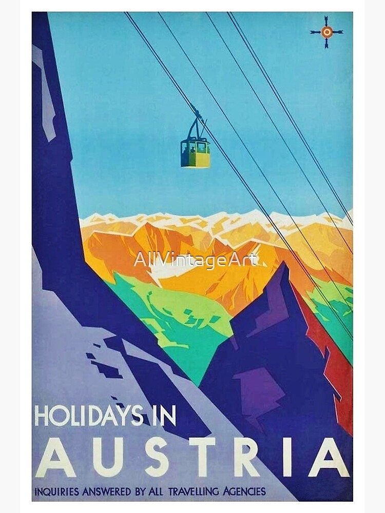 Baby Vienna Austria Austrian Europe Vintage Travel Advertisement Art Poster 
