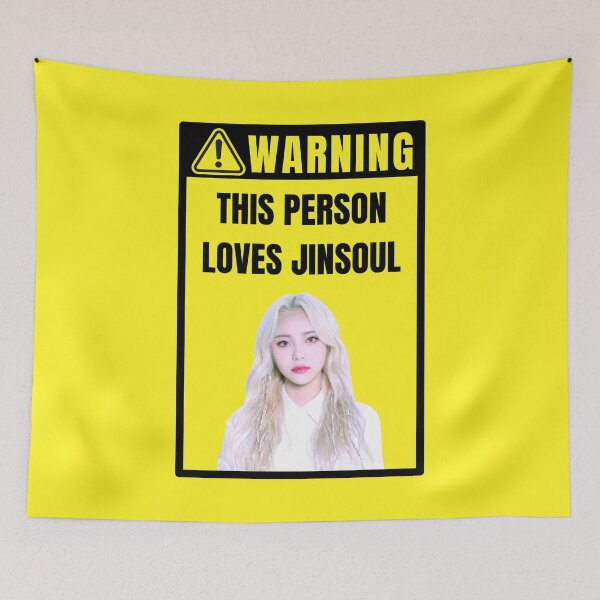 Item preview, loona warning sign: jinsoul (gender neutral) designed and sold by loonaluvdesigns.