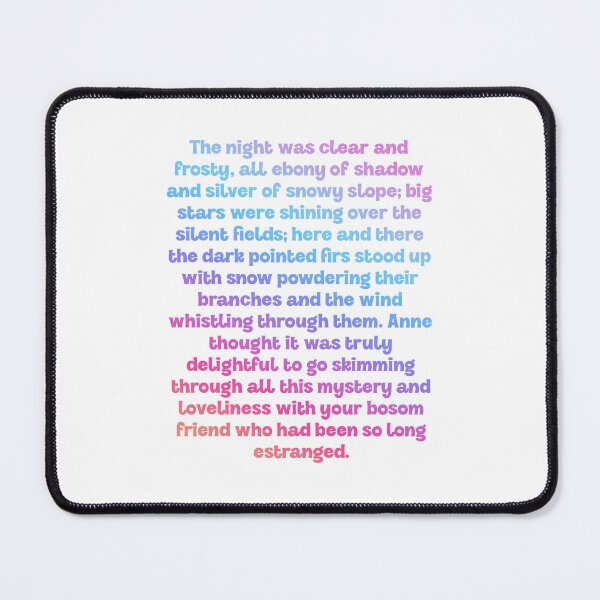 Item preview, Anne of Green Gables Quote: Your Bosom friend long estranged designed and sold by rissidesigns.