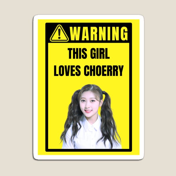 Item preview, loona warning sign: choerry (female) designed and sold by loonaluvdesigns.
