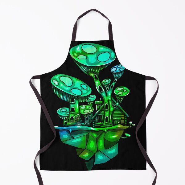Item preview, Mushroom Island Log Cabin - Trippy Mushroom Art designed and sold by mikeymadness.
