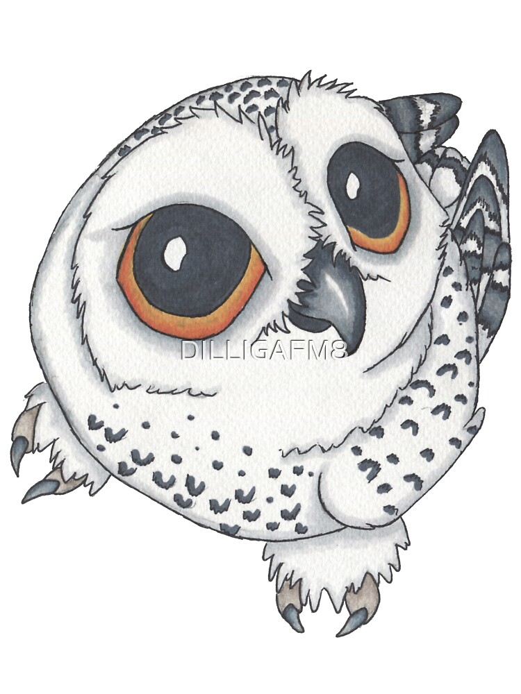 Cute Snowy Owl Kids T Shirt By Dilligafm8 Redbubble