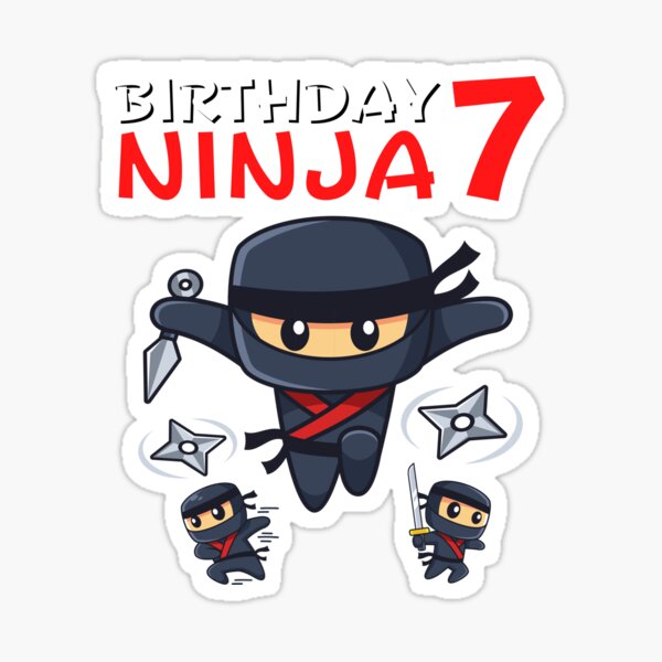 Stickers Sur Le Theme Anniversaire De Ninja Redbubble