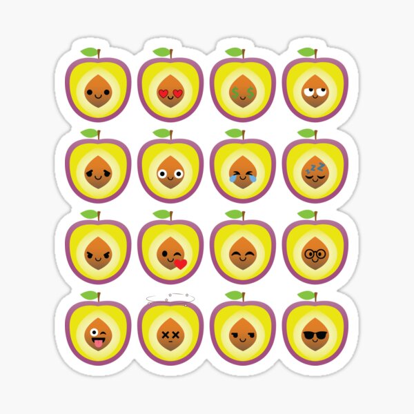 "Plum Emoji " Sticker for Sale by HippoEmo Redbubble