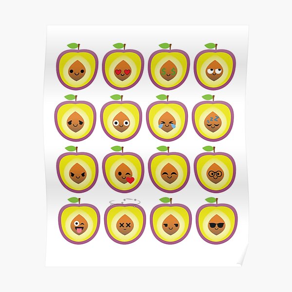 "Plum Emoji " Poster by HippoEmo Redbubble