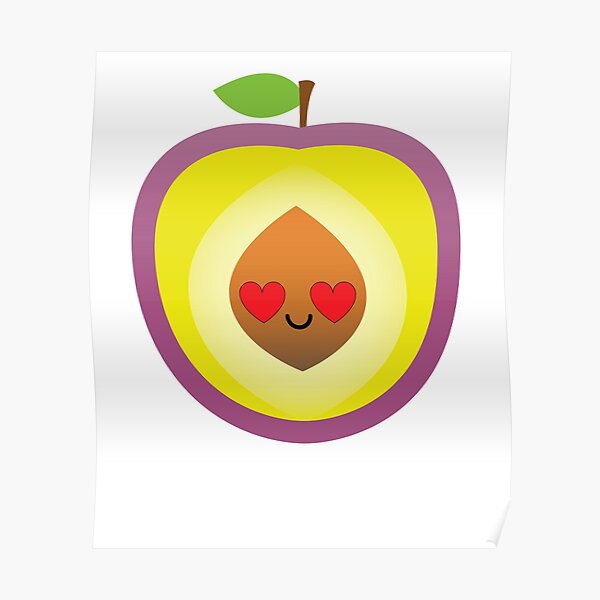 "Plum Emoji " Poster for Sale by HippoEmo Redbubble