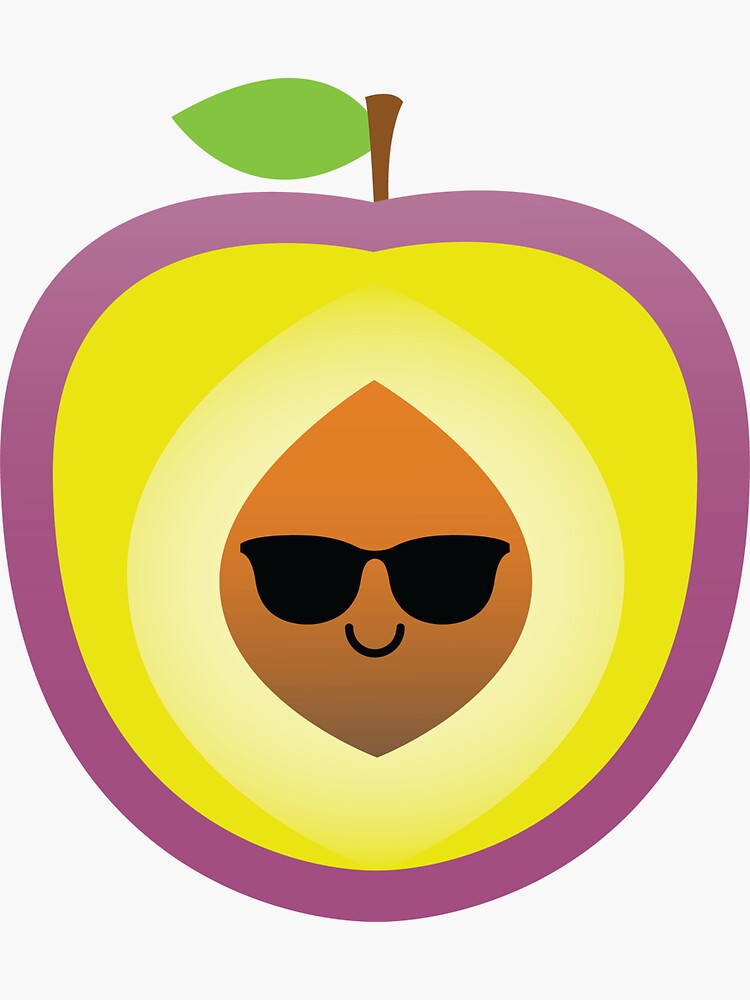 "Plum Emoji " Sticker by HippoEmo Redbubble