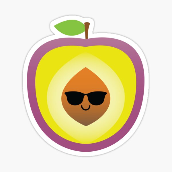 "Plum Emoji " Sticker by HippoEmo Redbubble