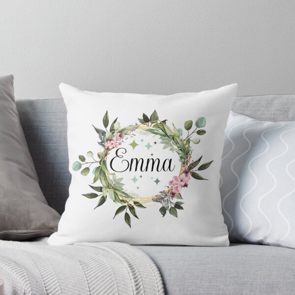 Item preview, EMMA Personalized Name Birthday Tag Family Name EMMA Girl Custom Name First Name Last Name Floral Watercolor designed and sold by HalloweenGift.