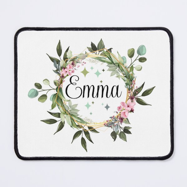 Artikelvorschau, EMMA Personalisierter Name Geburtstag Tag Familienname EMMA Mädchen Benutzerdefinierter Name Vorname Nachname Blumen Aquarell entworfen und verkauft von HalloweenGift.