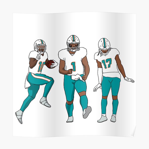 : Jaylen Waddle Jersey #17 Miami Custom Stitched Teal