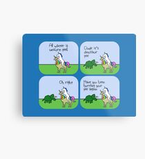 Alles Wasser ist Dinosaurier Pee und definitiv kein Einhorn Pee Metallbild