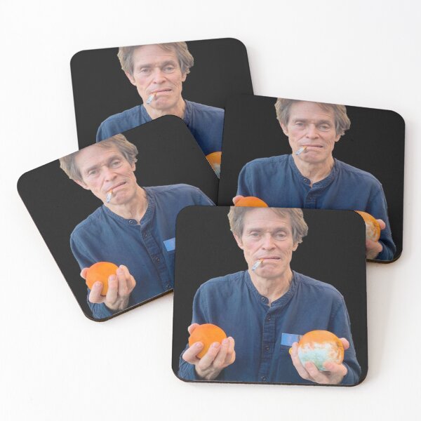 Item preview, Willem Dafoe With Two Orange Meme designed and sold by RAYANNAFRANK.