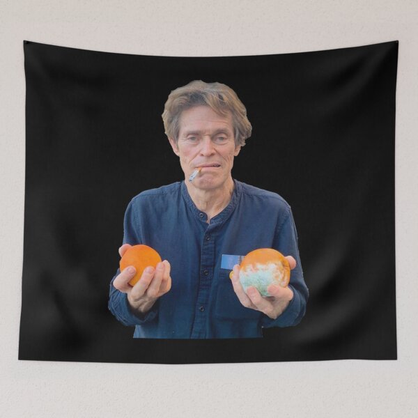 Item preview, Willem Dafoe With Two Orange Meme designed and sold by RAYANNAFRANK.