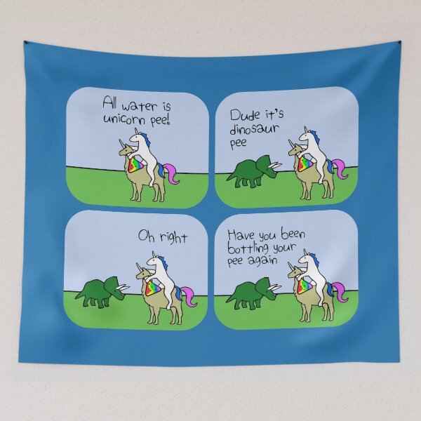 Item preview, All Water Is Dinosaur Pee And Definitely Not Unicorn Pee designed and sold by jezkemp.