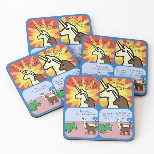 Item preview, Llamacorn and Alpacacorn: They Fight Crime (Horned Warrior Friends) designed and sold by jezkemp.