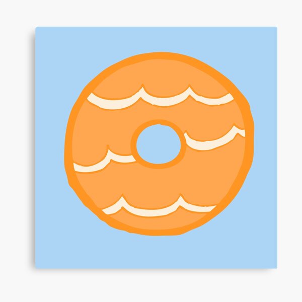 Orange Party Ring Biscuit Canvas Print