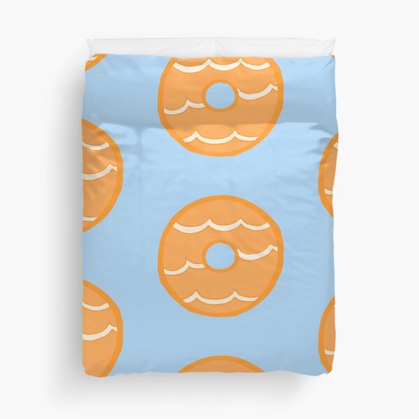 Orange Party Ring Biscuit Duvet Cover