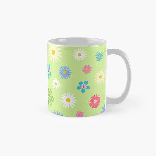Item preview, Pretty Sweet Flowers on lime green background designed and sold by lucybrownlane.