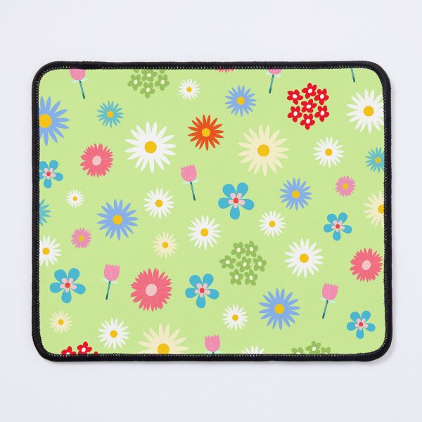 Item preview, Pretty Sweet Flowers on lime green background designed and sold by lucybrownlane.