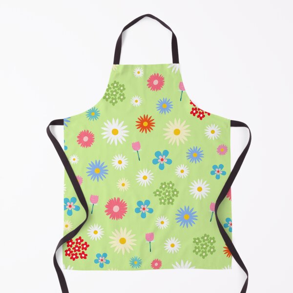Item preview, Pretty Sweet Flowers on lime green background designed and sold by lucybrownlane.