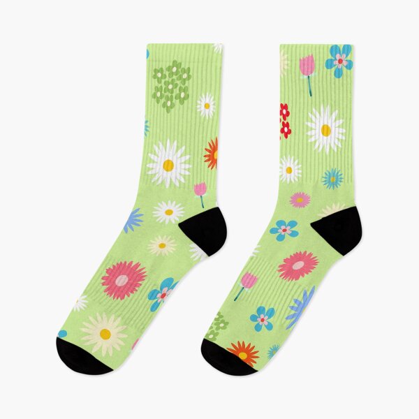 Item preview, Pretty Sweet Flowers on lime green background designed and sold by lucybrownlane.