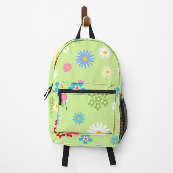 Item preview, Pretty Sweet Flowers on lime green background designed and sold by lucybrownlane.