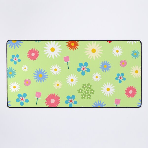Item preview, Pretty Sweet Flowers on lime green background designed and sold by lucybrownlane.