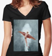 The angel Women's Fitted V-Neck T-Shirt