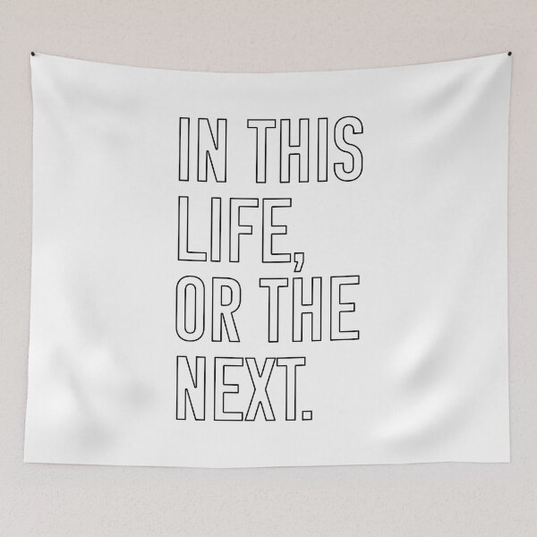 Item preview, In this life or the next (black outline text) - Warrior Nun designed and sold by Queerdelion.