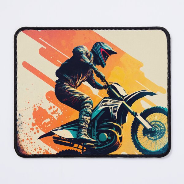 Item preview, Dirt bike wheelie- Orange minimalistic designed and sold by KoolArtDistrict.