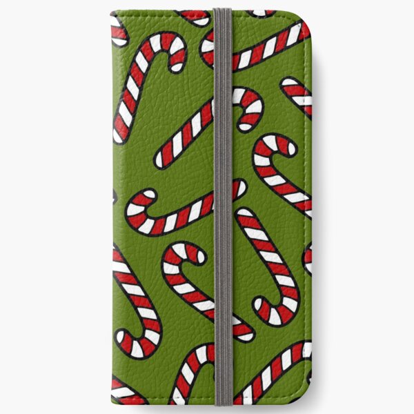 Candy Cane Pattern iPhone Wallet