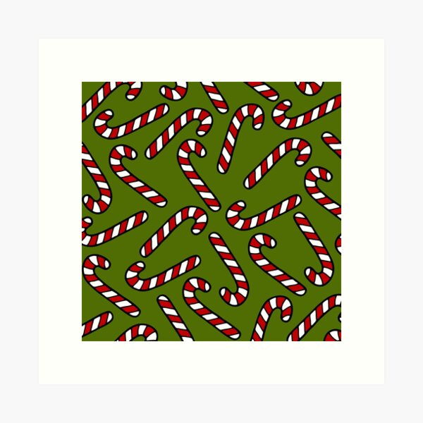 Candy Cane Pattern Art Print