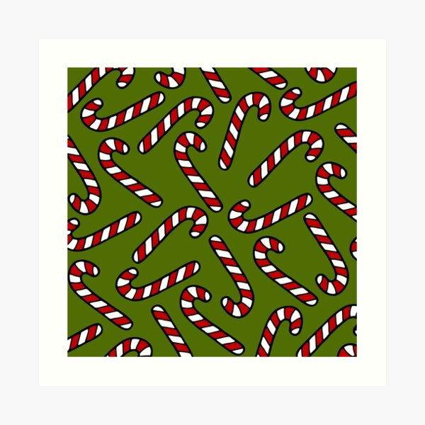 Candy Cane Pattern Art Print