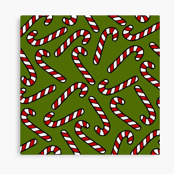 Candy Cane Pattern Canvas Print