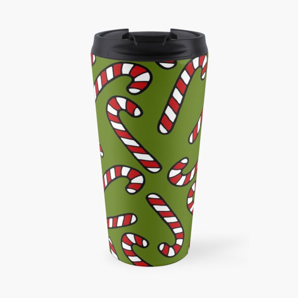 Candy Cane Pattern Travel Mug