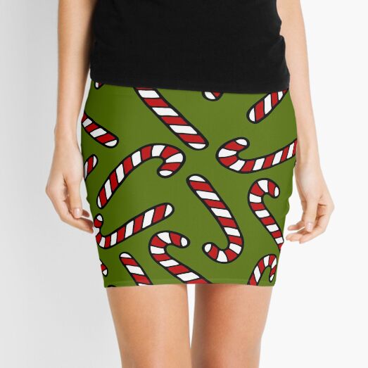 Candy Cane Pattern Mini Skirt