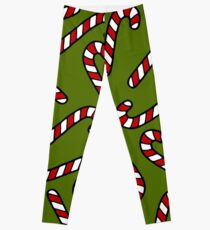 Candy Cane Pattern Leggings