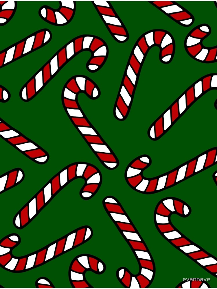 Candy Cane Pattern Dark Green by evannave