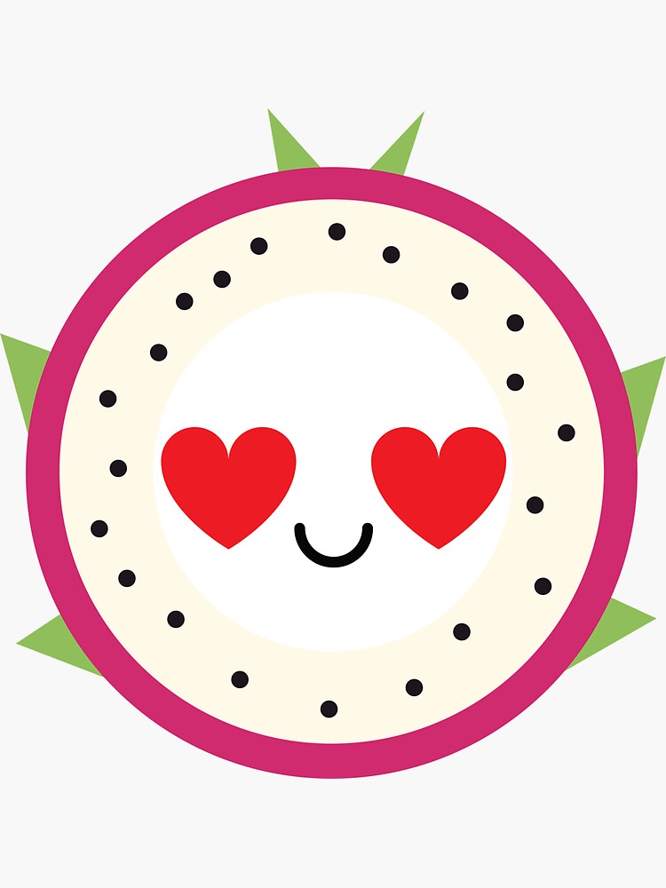 "Dragon Fruit Emoji " Sticker by HippoEmo Redbubble