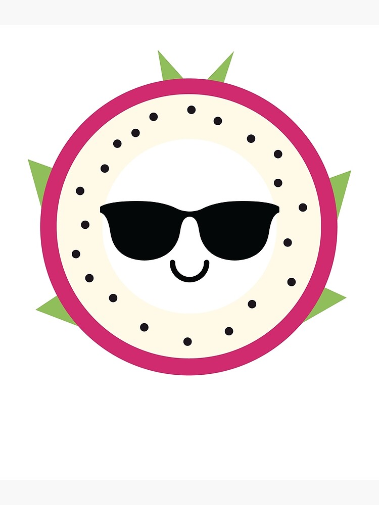 "Dragon Fruit Emoji " Framed Art Print by HippoEmo Redbubble