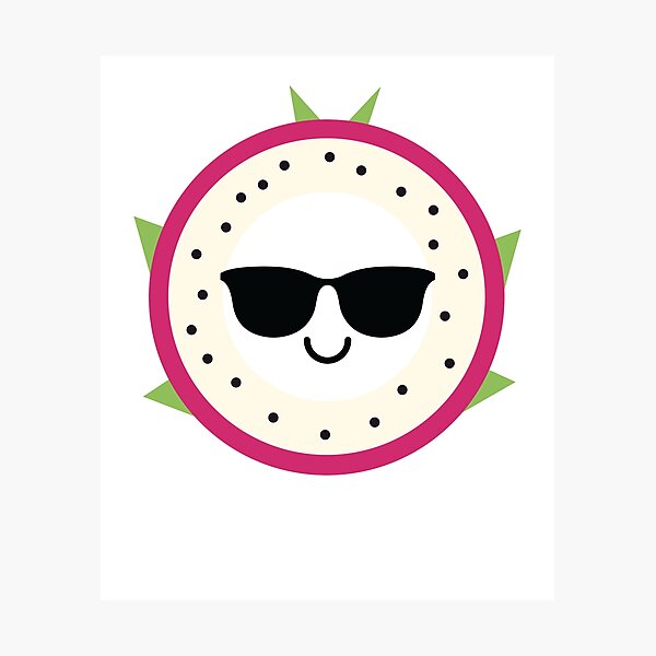 "Dragon Fruit Emoji " Photographic Print by HippoEmo Redbubble
