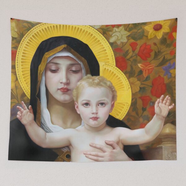 Item preview, Madonna and Jesus, mother and child religious spiritual art designed and sold by Glimmersmith.