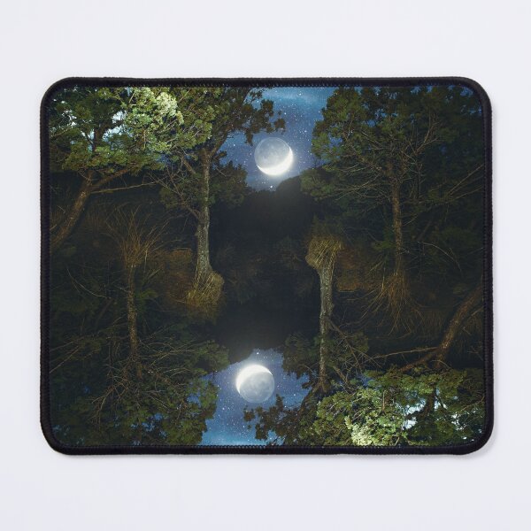 Item preview, Moonset in coniferous forest designed and sold by Victoria Avvacumova.