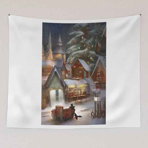 Item preview, North Pole village in winter designed and sold by zorropriest.