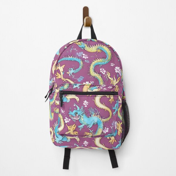 Item preview, Blue dragons purple background designed and sold by MoonsideGallery.