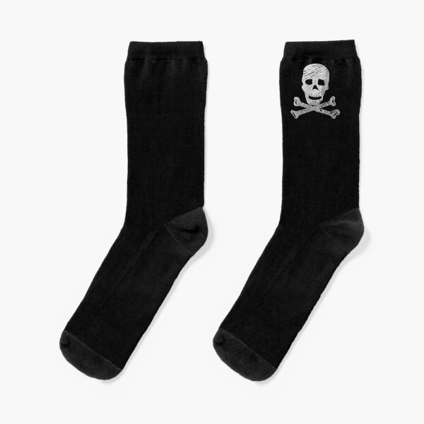 Item preview, Pirate Flag BLACK - Single Skull and Crossbones designed and sold by Tree45.