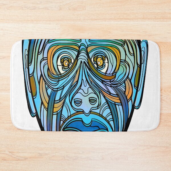 Item preview, Blue and Brown Abstract Monkey designed and sold by DaveDanchuk.