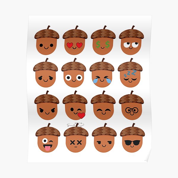 Acorn Emoji Poster
